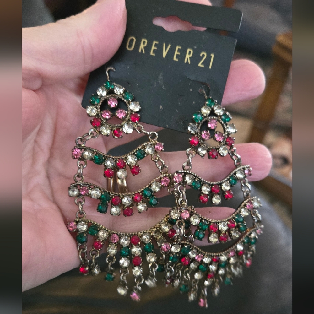 Forever 21 Multicolor Chandelier Earrings - Picture 3 of 5